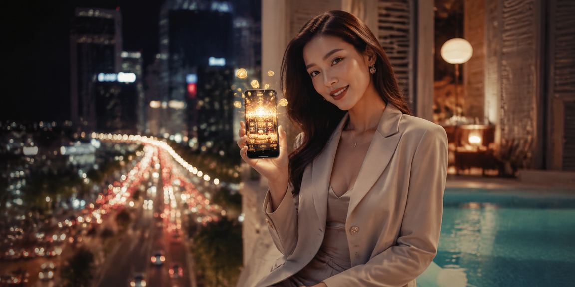 Không gian casino và cá cược trực tuyến tại Việt Nam với ánh đèn hiện đại